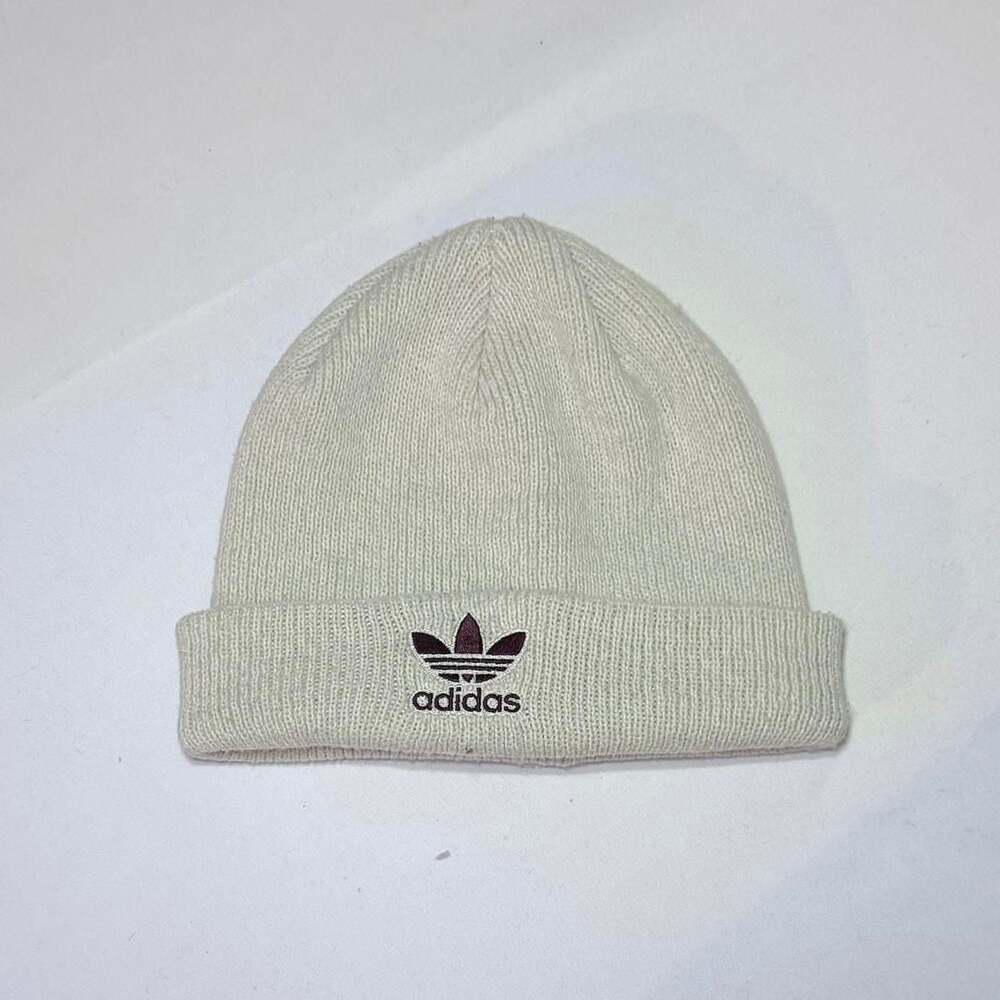 Adidas Originals Trefoil Logo Cuffed Beanie Cream